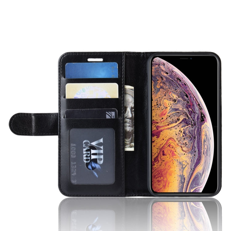 R64 Texture Single Fold Horizontal Flip Leather Case for iPhone XI MAX, with Holder & Card Slots & Wallet