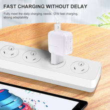 Load image into Gallery viewer, 12W USB Port Travel Charger for iPad Series / iPod Series / iPhone Series , EU Plug