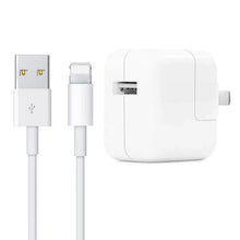 Load image into Gallery viewer, 12W USB Charger + USB to 8 Pin Data Cable for iPad / iPhone / iPod Series, US Plug
