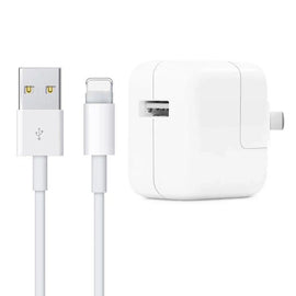 12W USB Charger + USB to 8 Pin Data Cable for iPad / iPhone / iPod Series, US Plug