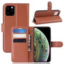 Load image into Gallery viewer, Litchi Skin PU Leather Wallet Stand Mobile Casing for iPhone XI (2019)