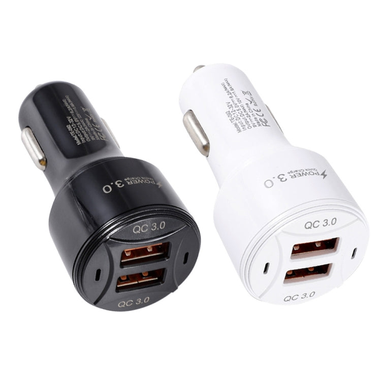 TE-092 36W Dual QC3.0 USB Fast Car Charger, TE-092