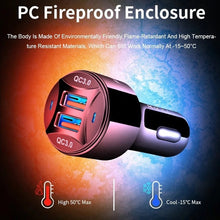 Load image into Gallery viewer, TE-092 36W Dual QC3.0 USB Fast Car Charger + USB to Micro USB Data Cable Set, TE-092 with Micro USB Cable