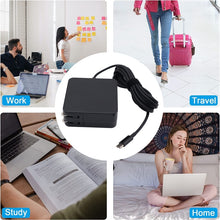 Load image into Gallery viewer, 65W 20V 3.25A Notebook Square Portable Type-C Power Adapter, US Plug