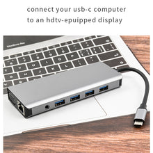 Load image into Gallery viewer, WS-04 12-in-1 Type-C Notebook Multi-function Docking Station, 12 in 1