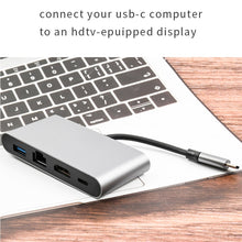 Load image into Gallery viewer, WS-07 Type-C 3.1 to RJ45 + HDMI + USB3.0 + PD 4-in-1 Converter Multifunctional Docking Station, WS-07