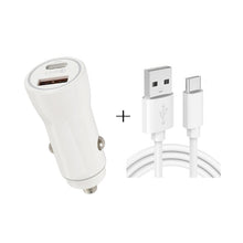 Load image into Gallery viewer, P21 Portable PD 20W + QC3.0 18W Dual Ports Fast Car Charger with USB to Type-C Cable Kit, with Type-C Cable