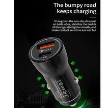 Load image into Gallery viewer, P21 PD 20W USB-C / Type-C + QC3.0 18W USB Fast Car Charger with USB to 8 Pin Data Cable Set, USB to 8 Pin