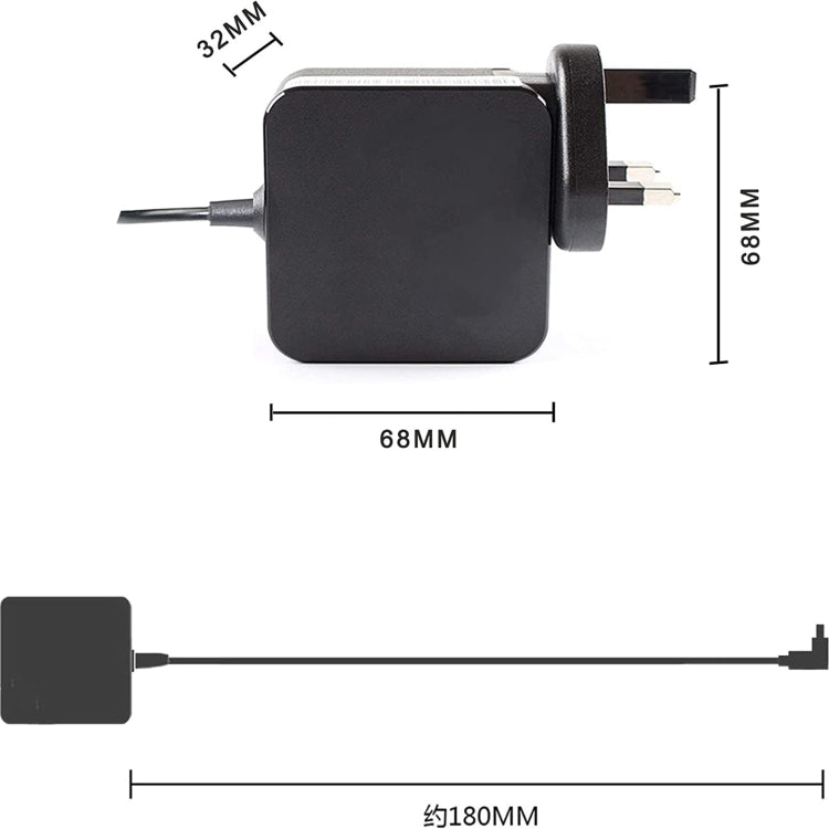 33W 19V 1.75A Laptop Charger Adapter with DC 4.0 x 1.35mm Port For ASUS S200 S200EX202E X202 X201E X201, UK Plug, UK Plug, EU Plug, US Plug