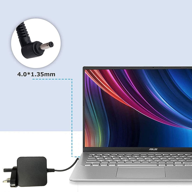 33W 19V 1.75A Laptop Charger Adapter with DC 4.0 x 1.35mm Port For ASUS S200 S200EX202E X202 X201E X201, UK Plug, UK Plug, EU Plug, US Plug