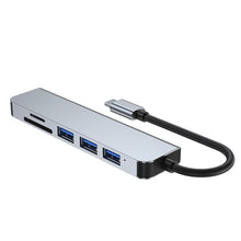 Load image into Gallery viewer, 6 in 1 Type C to 3 x USB Ports + SD/TF + HDMI Docking Station