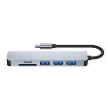 Load image into Gallery viewer, 6 in 1 Type C to 3 x USB Ports + SD/TF + HDMI Docking Station
