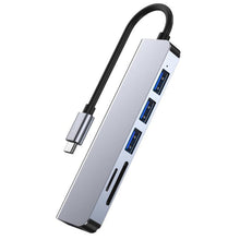 Load image into Gallery viewer, 6 in 1 Type C to 3 x USB Ports + SD/TF + HDMI Docking Station