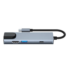 Load image into Gallery viewer, 6 in 1 Type-C to HDMI + RJ45 + SD / TF + PD + USB HUB Adapter