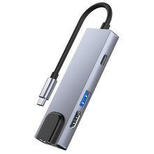 Load image into Gallery viewer, 6 in 1 Type-C to HDMI + RJ45 + SD / TF + PD + USB HUB Adapter