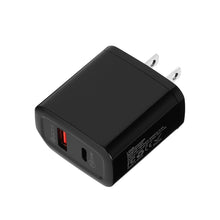 Load image into Gallery viewer, TE-PD01 PD 20W + QC3.0 USB Dual Ports Quick Charger with Indicator Light, US Plug, US Plug
