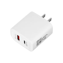 Load image into Gallery viewer, TE-PD01 PD 20W + QC3.0 USB Dual Ports Quick Charger with Indicator Light, US Plug, US Plug