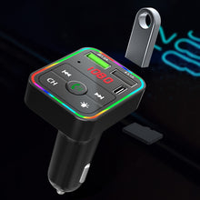 Load image into Gallery viewer, F2 Car FM Transmitter MP3 USB Charger Player with LED Backlight FM Transmitter with Bluetooth Transmitter Car Player Kit, F2