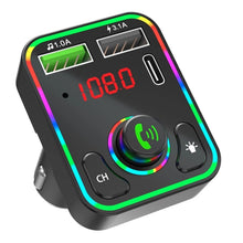 Load image into Gallery viewer, F3 Car FM Transmitter LED Backlight Receiver MP3 Player 3.1A USB Charger Dual USB Charger, F3