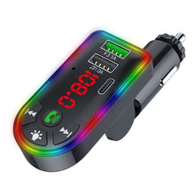 Load image into Gallery viewer, F7 Car MP3 Player 12V Colorful Breathing Light QC3.1 Wireless Dual Port Fast Charging PD, F7