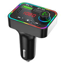 Load image into Gallery viewer, F4 Car MP3 Player FM Transmitter Colorful Backlight USB Charger Dual USB Car Accessories, F4