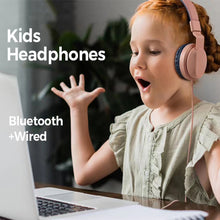 Load image into Gallery viewer, BOBo Kids Gift Bluetooth 5.0 Bass Noise Cancelling Stereo Wireless Headset With Mic, Support TF Card / FM / AUX-in
