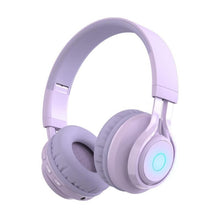 Load image into Gallery viewer, BT06C Cute Wireless Bluetooth 5.0 Headset for Children with Microphone LED Light Suppport Aux-in