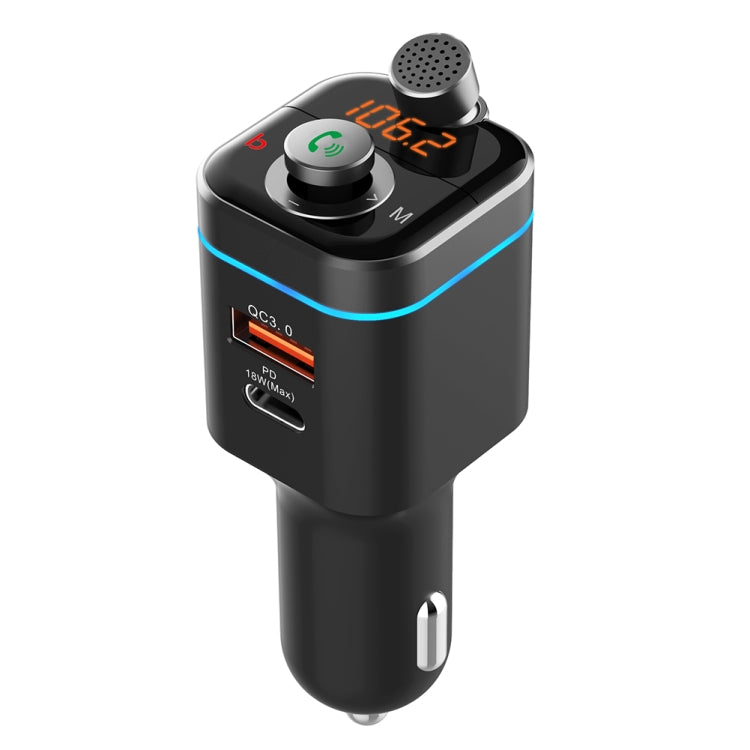 C72 Car MP3 Player Receiver FM Transmitter PD18W USB-C Car Charger Phone Music Player, C72