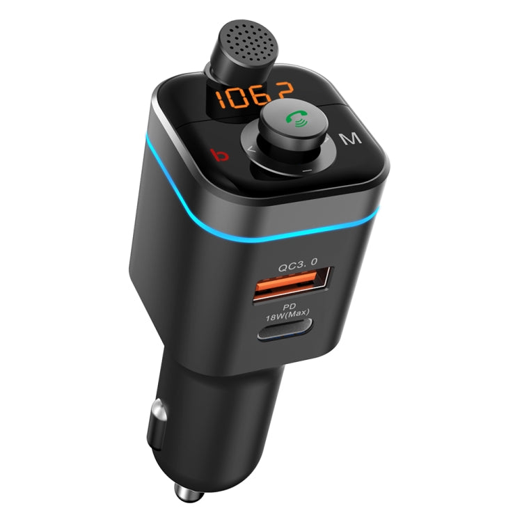 C72 Car MP3 Player Receiver FM Transmitter PD18W USB-C Car Charger Phone Music Player, C72