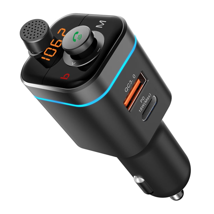 C72 Car MP3 Player Receiver FM Transmitter PD18W USB-C Car Charger Phone Music Player, C72