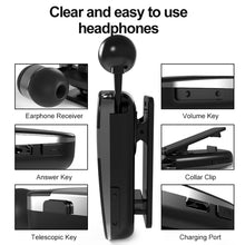 Load image into Gallery viewer, K53 Stereo Wireless Bluetooth Headset Calls Remind Vibration Wear-Clip Driver Auriculares Earphone For Phone