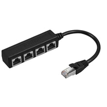 Load image into Gallery viewer, 1 Male to 4 Female LAN Ethernet Cable Adapter Ethernet Splitter