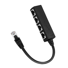 Load image into Gallery viewer, 1 Male to 4 Female LAN Ethernet Cable Adapter Ethernet Splitter