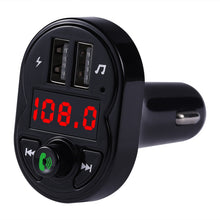Load image into Gallery viewer, X1 Car Handsfree Kit FM Transmitter Wireless Audio Receiver MP3 Player Dual USB Fast Charger, X1