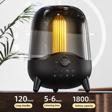 Load image into Gallery viewer, LP-20 LED Night Light Wireless Bluetooth 5.0 Music Speaker Support TF Card / AUX