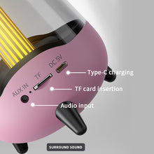 Load image into Gallery viewer, LP-20 LED Night Light Wireless Bluetooth 5.0 Music Speaker Support TF Card / AUX