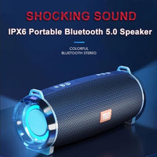 Load image into Gallery viewer, T&amp;G TG192 LED Flashing Light Portable Wireless Bass 3D Stereo Bluetooth Speaker, Support FM / TF Card / USB