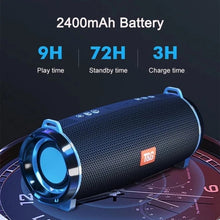 Load image into Gallery viewer, T&amp;G TG192 LED Flashing Light Portable Wireless Bass 3D Stereo Bluetooth Speaker, Support FM / TF Card / USB