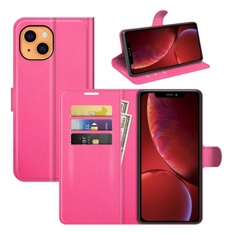 For iPhone 13 Litchi Texture Horizontal Flip Protective Case with Holder & Card Slots & Wallet, For iPhone 13