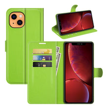 Load image into Gallery viewer, For iPhone 13 Litchi Texture Horizontal Flip Protective Case with Holder &amp; Card Slots &amp; Wallet, For iPhone 13