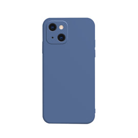 Solid Color Cube Straight Edge Liquid Silicone Lining Flannel Case, For iPhone 13 mini, For iPhone 13 Pro, For iPhone 13 Pro Max, For iPhone 13