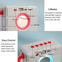 Load image into Gallery viewer, T&amp;G TG311 LED Flashlight Portable Bluetooth Speaker, Support TF Card / FM / 3.5mm AUX / U Disk