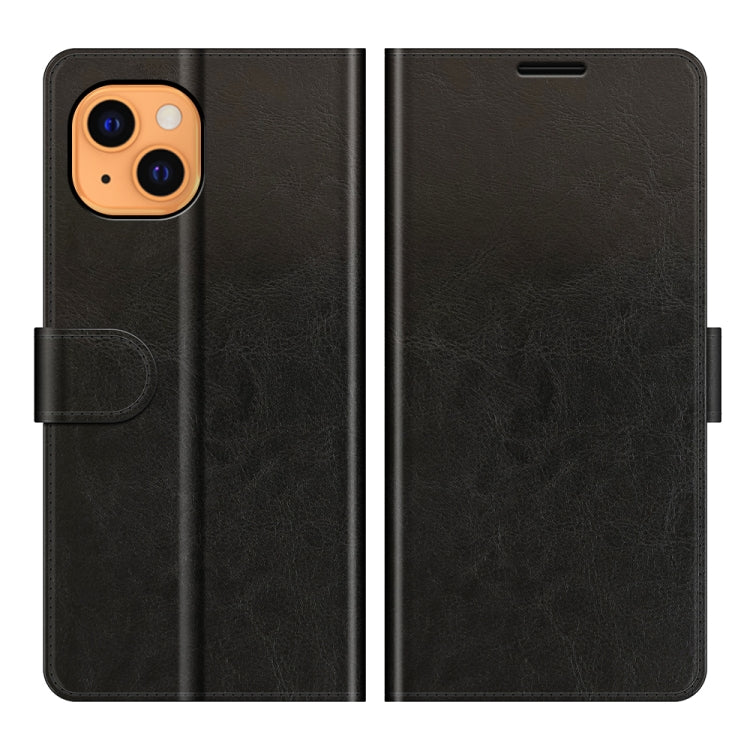 R64 Texture Single Horizontal Flip Protective Case with Holder & Card Slots & Wallet& Photo Frame for iPhone 13