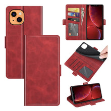 Load image into Gallery viewer, Dual-side Magnetic Buckle Horizontal Flip Leather Case with Holder &amp; Card Slots &amp; Wallet for iPhone 13 mini