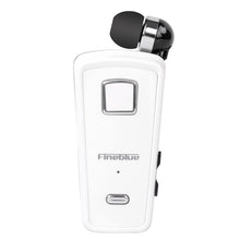 Load image into Gallery viewer, F980 CSR4.1 Retractable Cable Caller Vibration Reminder Anti-theft Bluetooth Headset, White