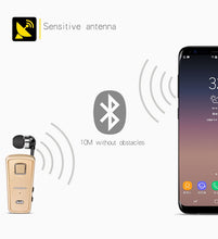 Load image into Gallery viewer, F980 CSR4.1 Retractable Cable Caller Vibration Reminder Anti-theft Bluetooth Headset, White