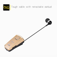 Load image into Gallery viewer, F980 CSR4.1 Retractable Cable Caller Vibration Reminder Anti-theft Bluetooth Headset, White