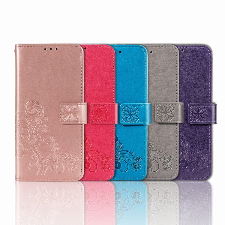 Four-leaf Clover Clasp Embossed Buckle Mobile Phone Protection Leather Case with Lanyard & Card Slot & Wallet & Bracket Function, For iPhone 13 Pro Max, For iPhone 13 Pro, For iPhone 13, For iPhone 13 mini