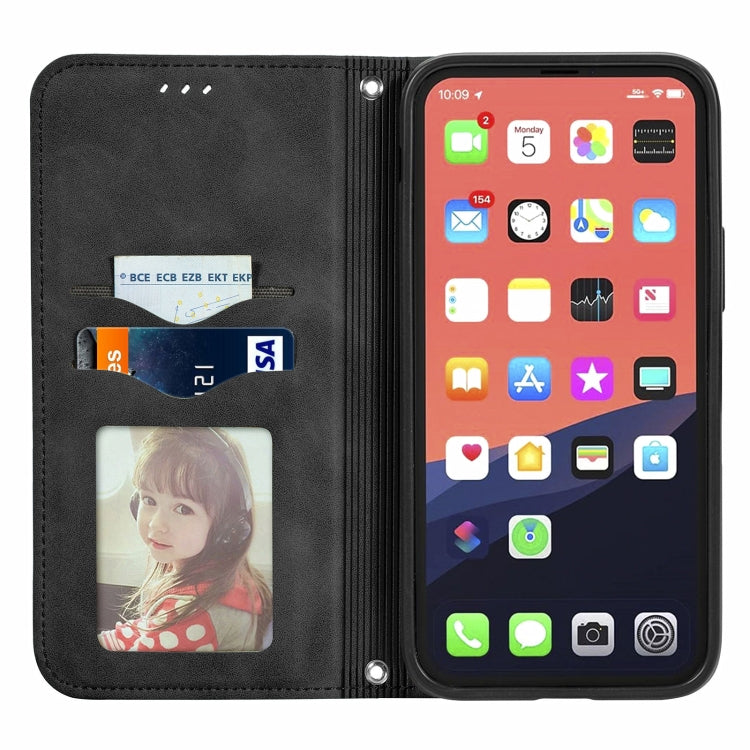 Retro Skin Feel Business Magnetic Horizontal Flip Leather Case With Holder & Card Slots & Wallet & Photo Frame, For iPhone 13 Pro Max, For  iPhone 13 Pro, For iPhone 13, For iPhone 13 mini