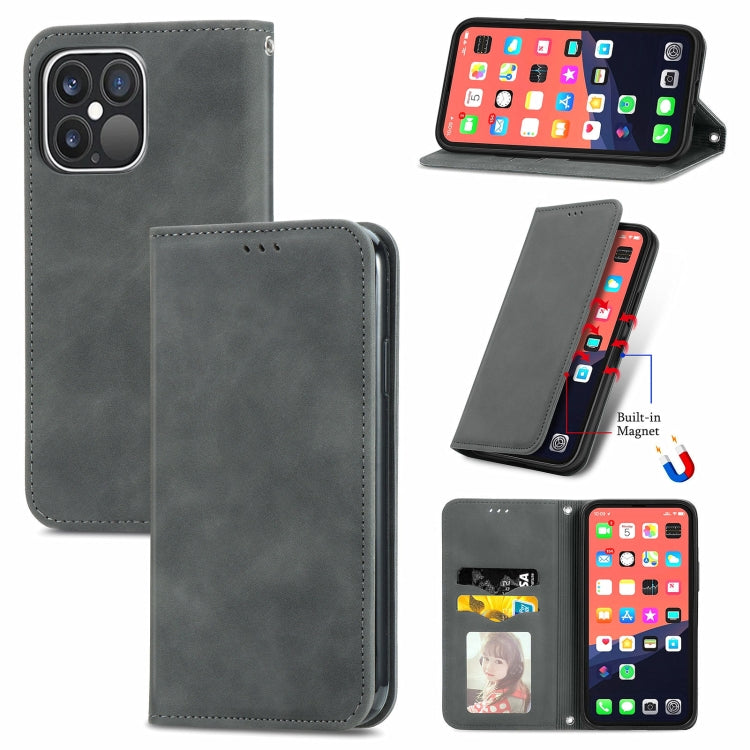 Retro Skin Feel Business Magnetic Horizontal Flip Leather Case With Holder & Card Slots & Wallet & Photo Frame, For iPhone 13 Pro Max, For  iPhone 13 Pro, For iPhone 13, For iPhone 13 mini